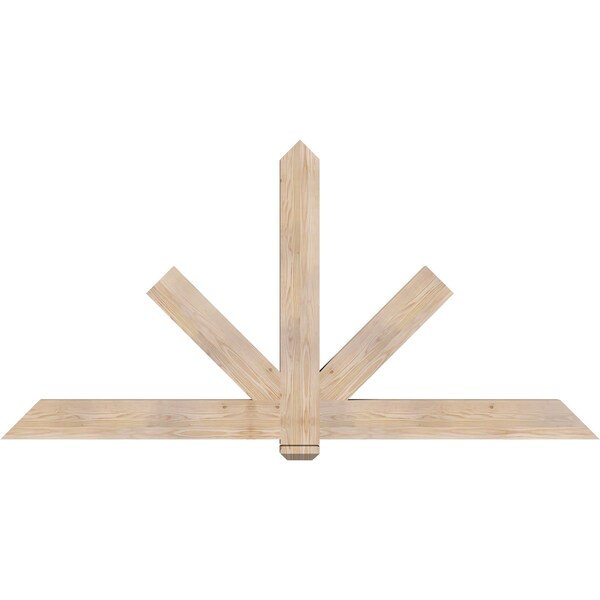 Ekena Millwork Kennewick Smooth Timber Gable Bracket, Douglas Fir, 84"W x 42"H x 3 1/2"D x 5 1/2"F, 12/12 Pitch GBW084X42X0406KEN00SDF - main